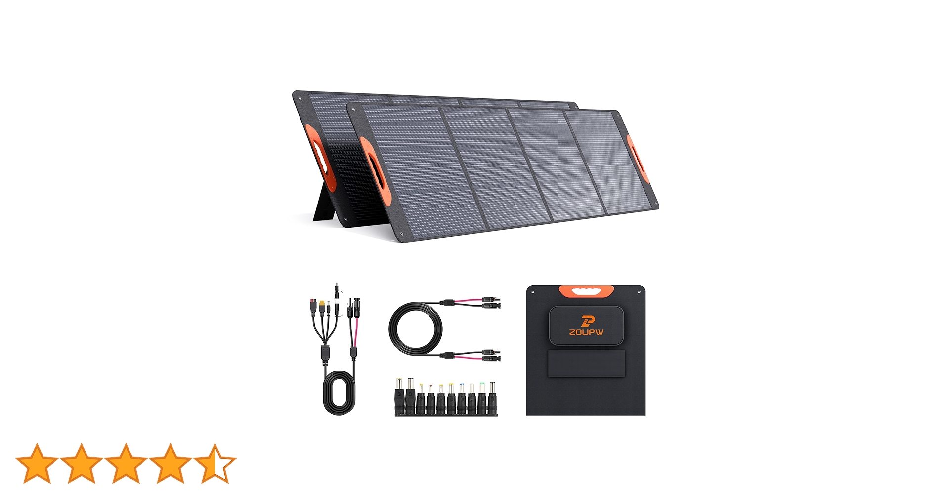 ZOUWP N型 16BB 110W ポータブルソーラーパネル 折りたたみ式 Amazon | 440ワット Nタイプ 16BB ポータブルソーラーパネル RV必需品